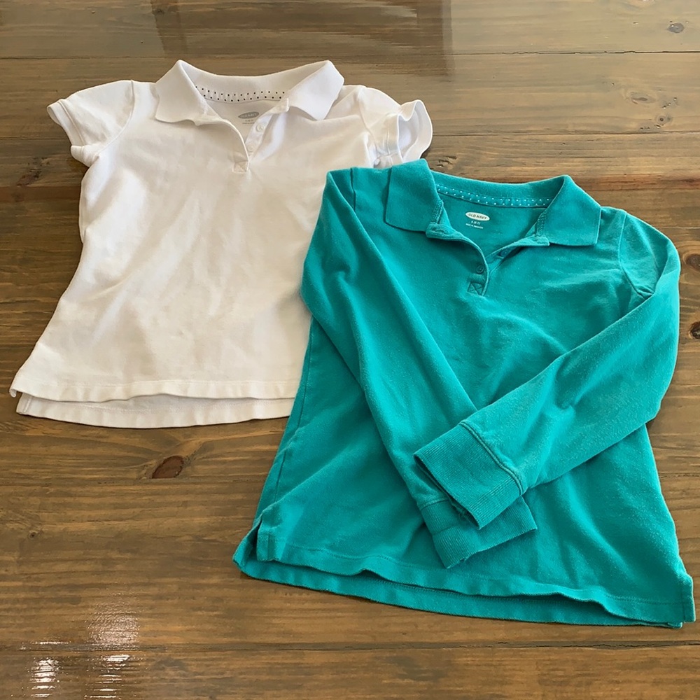 Old Navy school uniform shirts. Size 6-7.